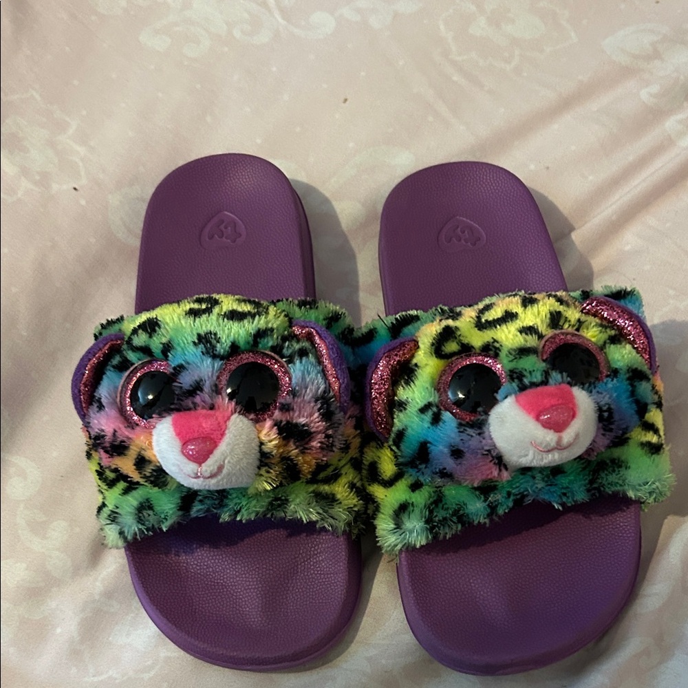 Ty Multicolor Plush Animal Kids Slippers